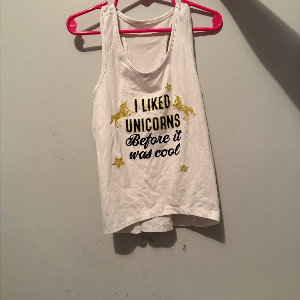 No Boundaries White Tank Top with Gold and Black Print